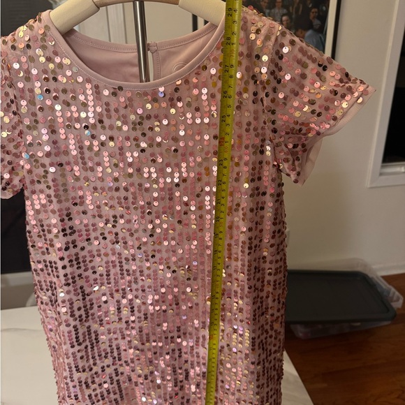 Girls’ Sequin Shift Dress – Vintage Pink – Size Large (10-12) - Valentine’s Day - Picture 10 of 10